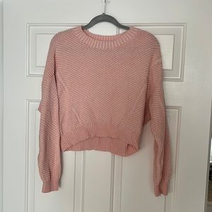 Pretty pink cropped sweater